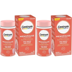 Centrum Clear Mind and Calm Mood Menopause Support Tablets, 30 Count(30 Count (Pack of 2))
